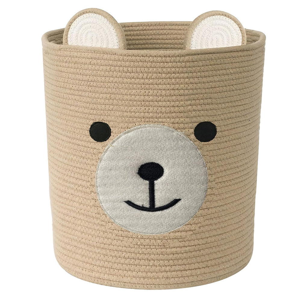 Saiiwnn Bear Basket in nursery with toy storage for tidy play areas.