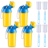 Saillong 4-pack portable urinals for kids, front view, practical travel solution for parents.