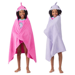 Saint Eve kids cotton hooded towel pink provides cozy warmth after bath time.