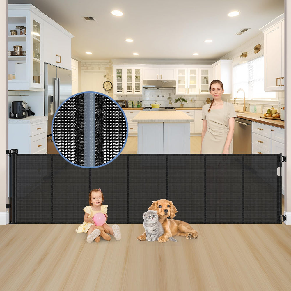 Sair Pet reinforced 120-inch gate fully extended for wide doorway safety