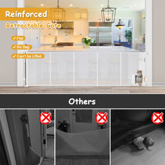Sair pet 33-inch tall gate provides secure containment for babies and dogs.