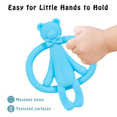 Saiveina easy-grip-teether, ergonomic silicone for comfortable chewing on the go.