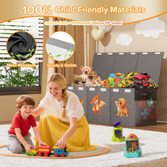 SAKAKI toy box collapsible folded design for compact storage when not in use