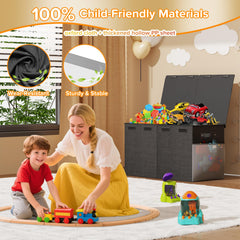 SAKAKI toy box side-pockets for quick small-item access