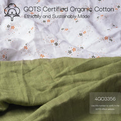 Salt Earth elastic-edged crib sheet stays securely in place for peaceful nights.