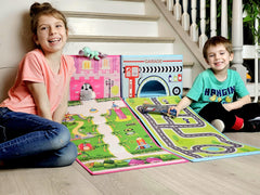 SAM AND MABEL GoGarage box stackable design keeps toys organized and ready