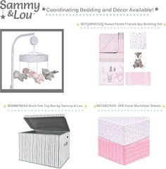 Sammy & Lou bunny figure mobile provides soft nursery decor and gentle motion.