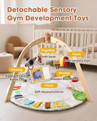 Samonyed detachable hanging toys encourage grasping and sensory exploration during play.