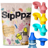 Samorillo Sipppz blue nozzle with spill-free seal for on-the-go hydration.