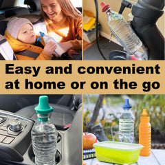 Samorillo Sipppz green nozzle showing flexible silicone tip for kids.