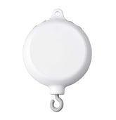 SAMYO baby musical mobile on crib providing soothing bedtime ambience.