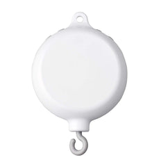 SAMYO baby musical mobile on crib providing soothing bedtime ambience.