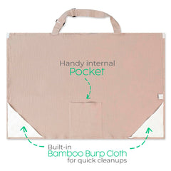 San Francisco Baby nursing cover folds into a matching carrying case.