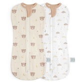 SANDJEST Baby Swaddle with bear pattern provides secure sleep and comfort
