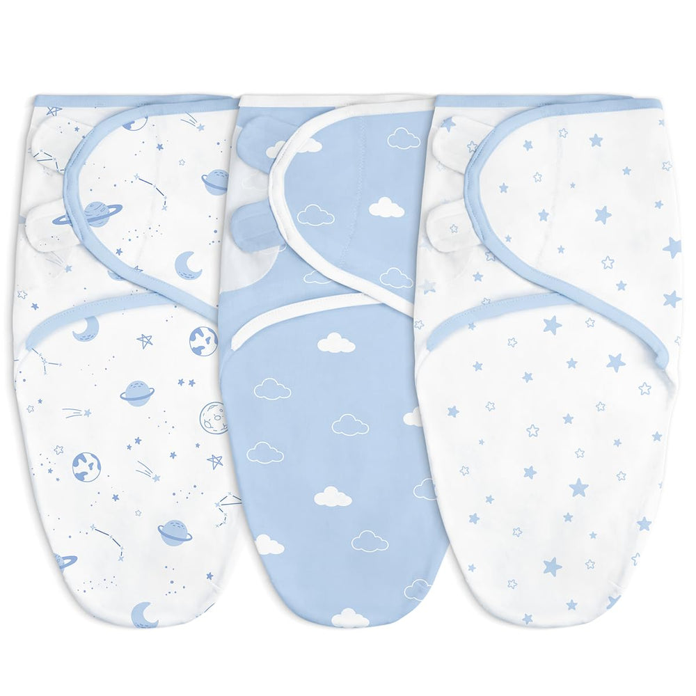 SANDJEST Baby Swaddle Outer-Space Pattern supports secure sleep and soothing transitions