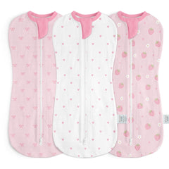 SANDJEST baby swaddle pack of 3 with soft cotton for newborn comfort.