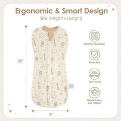 SANDJEST baby swaddle star-moon design promotes calm bedtime routine
