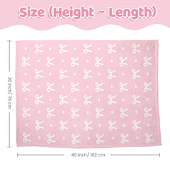 SANDJEST Bow Minky blanket colorful pattern enhances nursery ambience and soothing sleep
