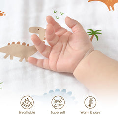 Sandjest Dinosaur Blanket enhances nursery ambience with cheerful dinosaur design