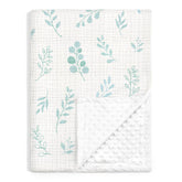 SANDJEST Leaf blanket muslin side for breathable baby comfort