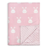 SANDJEST Rabbit Minky blanket soft-plush texture for cozy naps.