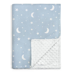SANDJEST Star Baby Blanket front view shows plush softness for newborn comfort.