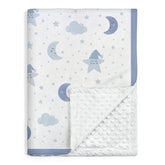 sandjest star baby blanket left-side smooth fabric supports soothing sleep.