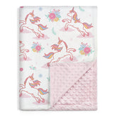 SANDJEST Unicorn Kid Blanket front view shows vibrant colors for bedtime joy
