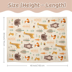 SANDJEST Woodland Animal Blanket 30x40 size for versatile use