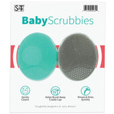 S&T INC cradle-cap bath brush in grey and teal for gentle cleansing during bath time