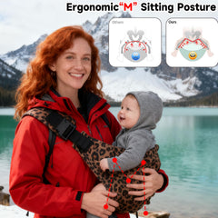 Sanilinwild Leopard Baby Sling adjustable belt provides a comfortable fit for different body types.