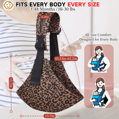 Sanilinwild Leopard Baby Sling sensory ball set engages baby during playtime.