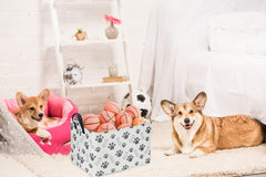 Sanjiaofen dog basket leather handles close-up for durable transport
