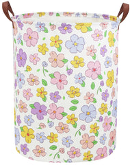 Sanjiaofen flower laundry hamper open shows large capacity for family laundry storage.