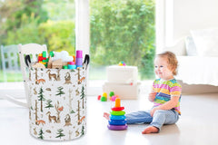 Sanjiaofen storage bin uses linen and cotton with waterproof inner lining.