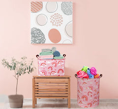 Sanjiaofen Pink Hamper folded for compact storage