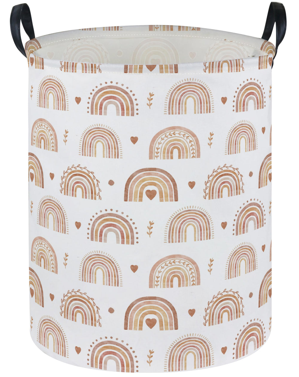 Sanjiaofen Rainbow Laundry Hamper exterior for stylish home decor and organization.