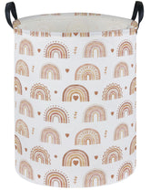 Sanjiaofen Rainbow Laundry Hamper exterior for stylish home decor and organization.