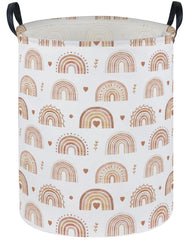Sanjiaofen Rainbow Laundry Hamper exterior for stylish home decor and organization.