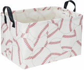 Sanjiaofen rectangular baseball basket with pattern design for stylish kids' storage