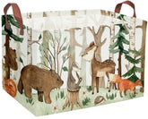 Sanjiaofen rectangular kids basket with tree animal pattern keeps toys tidy