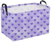 Sanjiaofen rectangular Valentine’s basket front purple shows stylish storage for toys and books