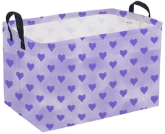 Sanjiaofen rectangular Valentine’s basket front purple shows stylish storage for toys and books