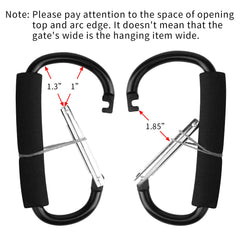 Sansheng multi-bags-hanging carabiner demonstrates hands-free bag management.