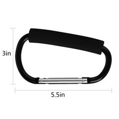 Sansheng large carabiner clip blue 5.5 inch demonstrates easy bag organization.
