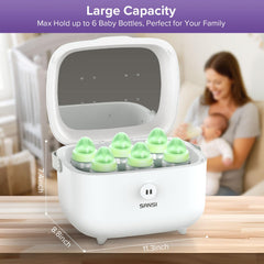 SANSI UV Light Sanitizer Box interior with stainless steel reflecting UV exposure.
