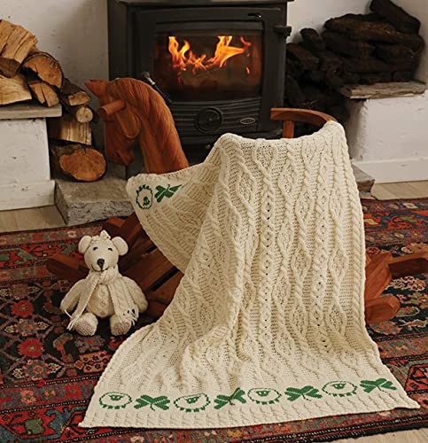 SAOL Merino Wool Baby Blanket full cream view showing cozy warmth and softness