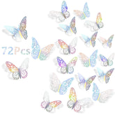 SAOROPEB 3D butterfly-style1-3in on wall, playful kids' decor with removable adhesive.