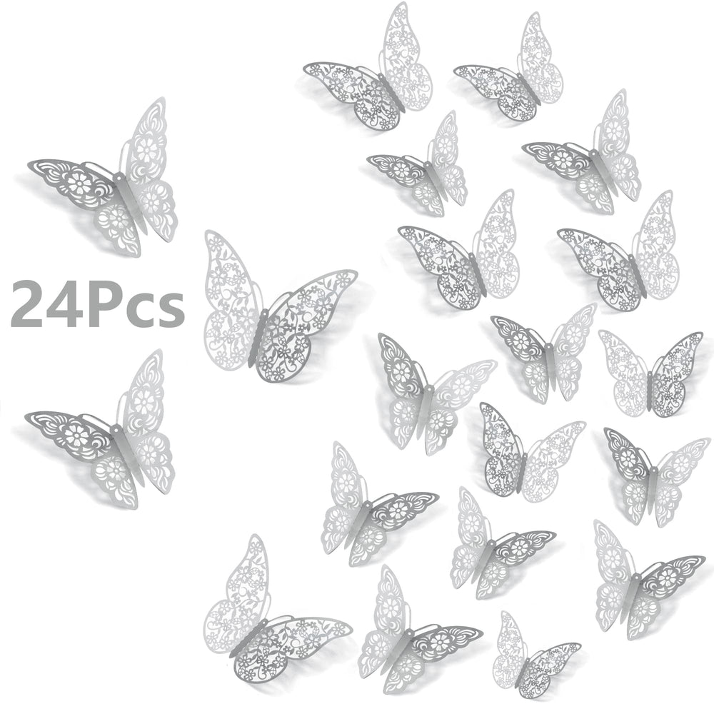 SAOROPEB 3D butterfly wall decal style1 3-inch adds whimsy to bedrooms