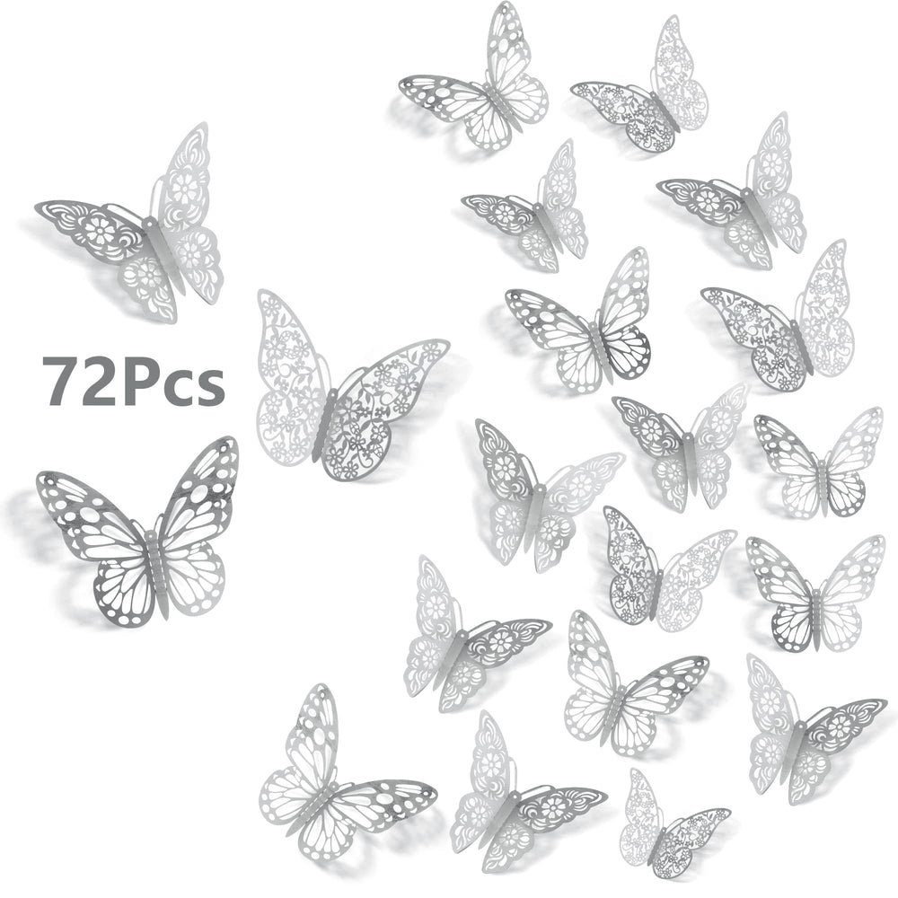 SAOROPEB 3D butterfly wall stickers Style 1, 3in, adds playful charm to kids' rooms.
